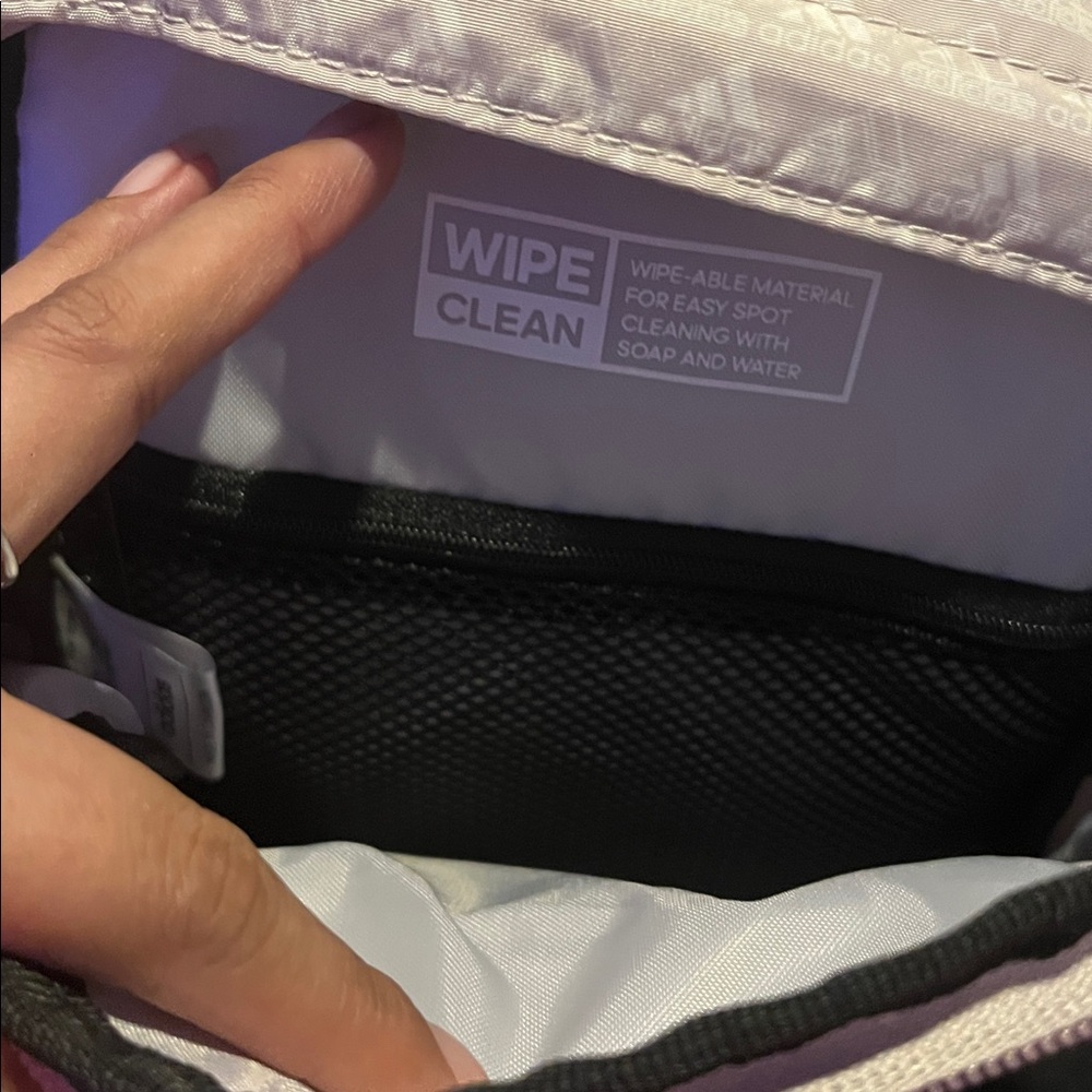 Adidas Light Purple Crossbody Bag with White Logo - Picture 3 of 3